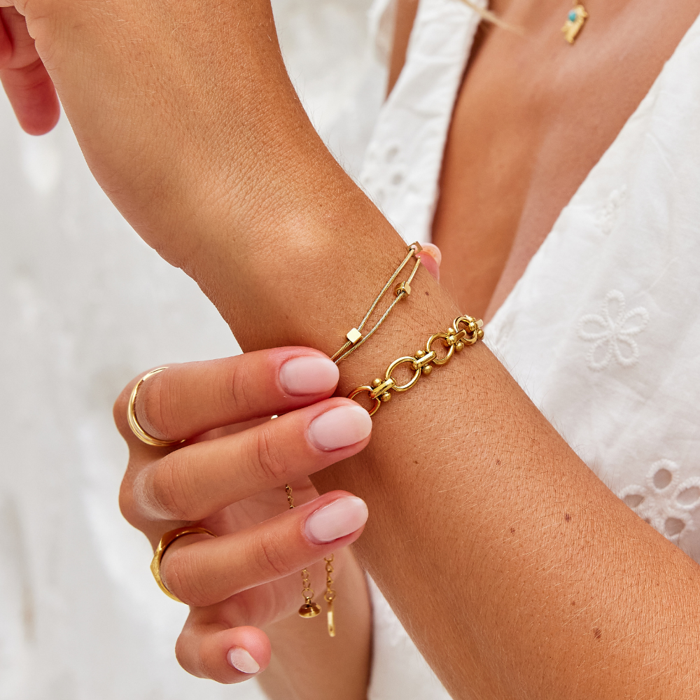Mia Layered Cube Bracelet