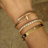ELEGANCE NAIL - Gold Zircon Bracelet