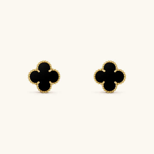 CLOVER - Black Earrings