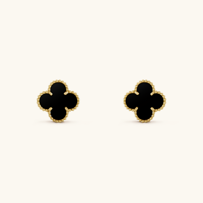 CLOVER - Black Earrings