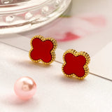 CLOVER - Red Earrings