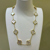 CLOVER - 10 Motive White Necklace