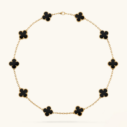 CLOVER - 10 Motive Black Necklace