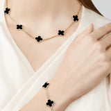 CLOVER - 10 Motive Black Necklace