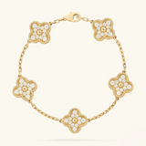 CLOVER - Gold Zircon Bracelet