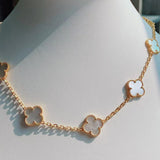 CLOVER - 10 Motive White Necklace