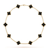 CLOVER - 10 Motive Black Necklace