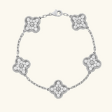 CLOVER - Silver Zircon Bracelet