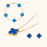 CLOVER JEWELRY SET 3 PIECE BLUE