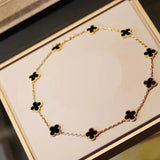 CLOVER - 10 Motive Black Necklace