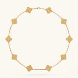 CLOVER - 10 Motive Gold Necklace