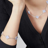 CLOVER - 10 Motive Purple Necklace