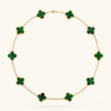 CLOVER - 10 Motive Green Necklace