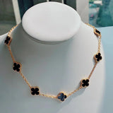 CLOVER - 10 Motive Black Necklace