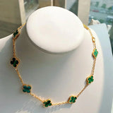 CLOVER - 10 Motive Green Necklace