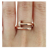 ELEGANCE NAIL - Rose GoldZircon Ring