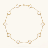 CLOVER - 10 Motive White Necklace