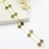 CLOVER - 10 Motive Black Necklace