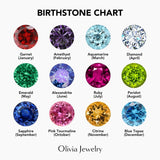 Beaded Birthstone Initial Charm Bracelet