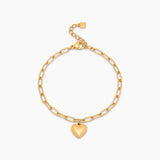 Paperclip Heart Charm Bracelet