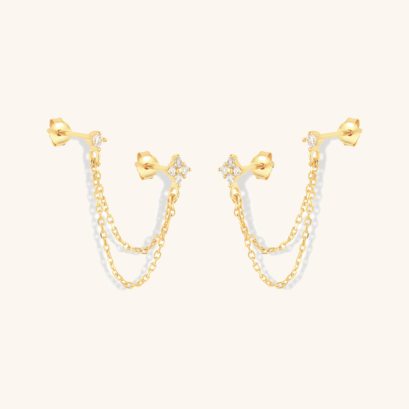 Kendall Diamond Chain Stud
