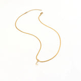 Melly Initial Herringbone Necklace check