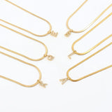 Melly Initial Herringbone Necklace check