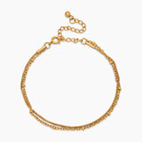 Beaded & Snake Chain Layered Bracelet