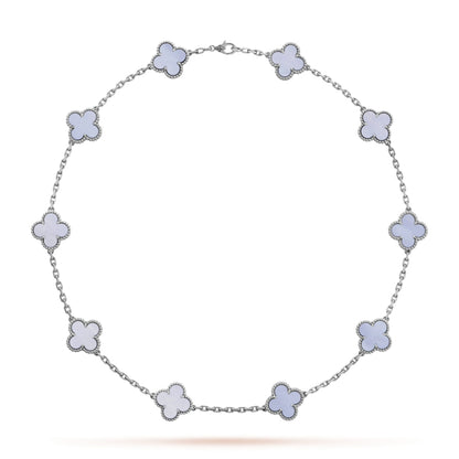 CLOVER - 10 Motive Purple Necklace