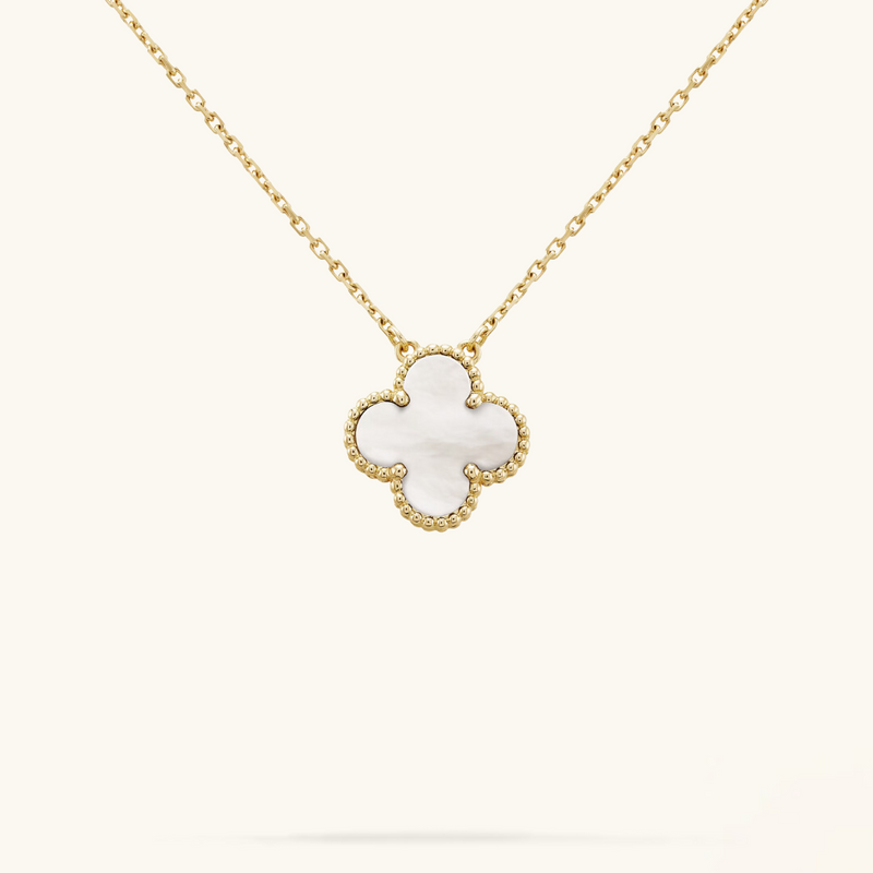 CLOVER - White/Gold Necklace