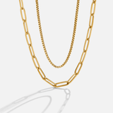 Amanda Layered Gold Chain  Necklace