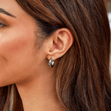 Audrey Silver Hoop Earrings