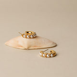 Mini Pearl Huggies Earrings