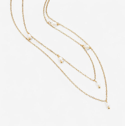 Kay Pearl Drop Layered Necklace