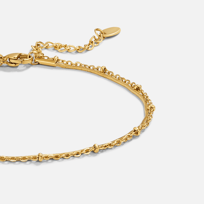 Pia Gold Layered Anklet