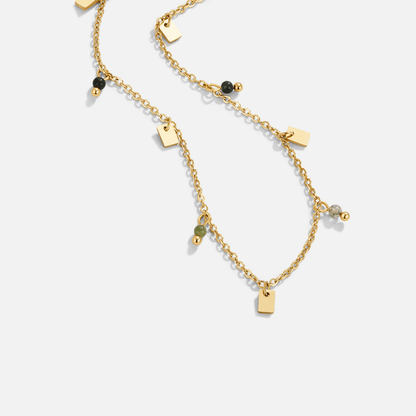 Tara Gold Square Droplet Necklace