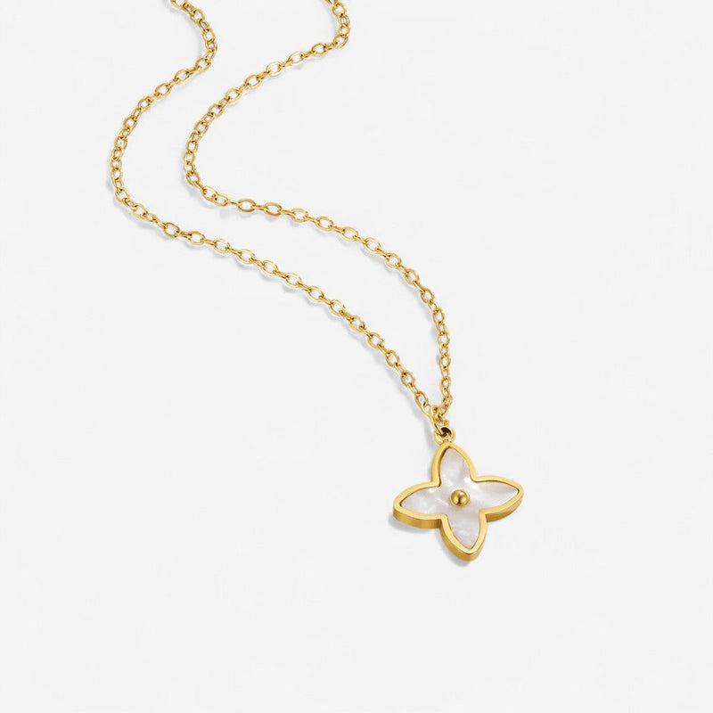 White Blossom Petal Necklace